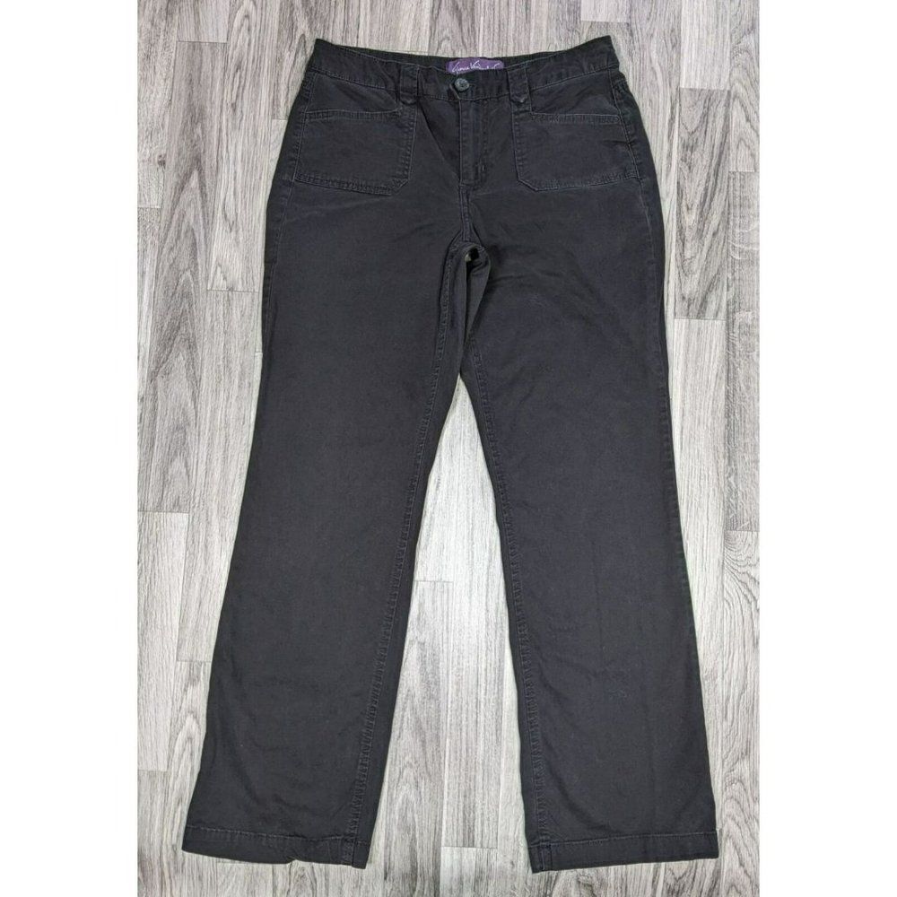 (3/$35) Gloria Vanderbilt Size 8 Average Pockets Straight Leg Black Chino Pants